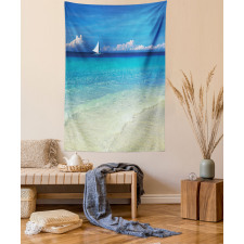 Exotic Seashore View Tapestry