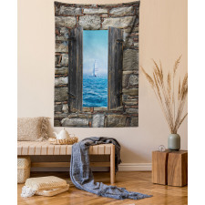 Sailing Boat Idyllic Tapestry