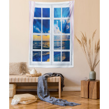 Sunset Sea Scenery Tapestry