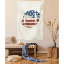 American Flag Football Tapestry