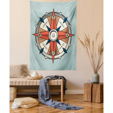 Cruise Compass Grunge Tapestry