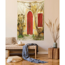 Aged Doors Tuscan House Tapestry