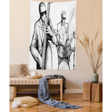 Jazz Band Musicians Tapestry