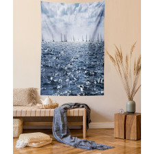 Sailing Boats Sunny Tapestry