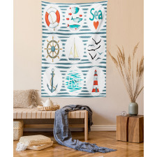 Marine Collage Tapestry