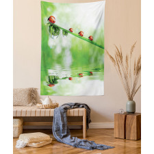 Ladybug on Water Image Tapestry