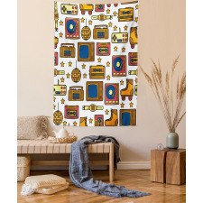 90s Theme Retro Tapestry