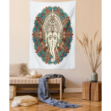 Mandala Floral Elephant Tapestry