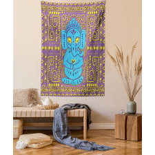 Elephant Tribal Art Retro Tapestry