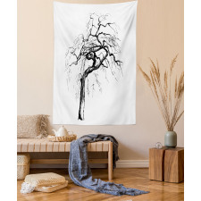 Autumn Tree Dry Branches Tapestry