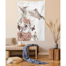 Birds Butterflies Art Tapestry