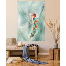 Bird with Flower Branch Tapestry