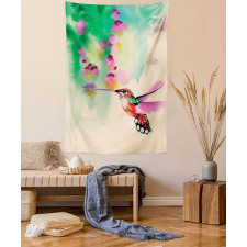 Colibri and Flowers Tapestry