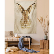 Dots Bunny Geometric Tapestry