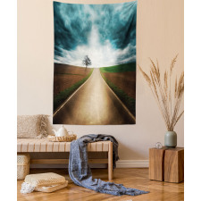 Roads Travel Clouds Tapestry