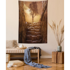 Brown Sky Sunset Cloudy Tapestry