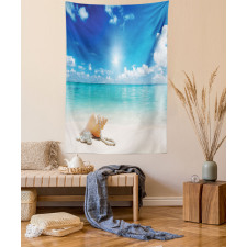 Seashells Tropical Beach Tapestry