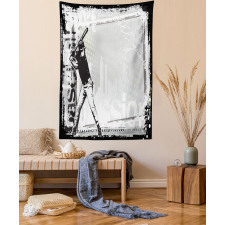 Baseball Sketch Art Tapestry