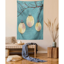 Lanterns Hanging on Tree Tapestry