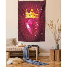 Pink Diamond Crown Art Tapestry