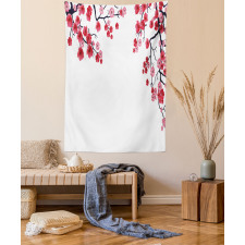 Sakura Branch Petal Tapestry