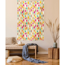 Retro Colorful Circles Tapestry