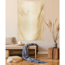 Geometric Gold Patterns Tapestry