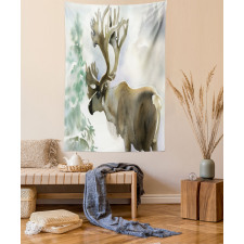 Winter Forest Paint Style Tapestry