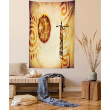 Brown Tribe Art Tapestry