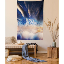 Snowy Winter Mountains Tapestry