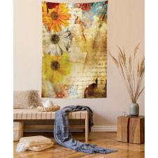 Flowers and Poetry Art Tapestry