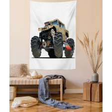 Monster Truck Racing Tapestry