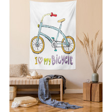 Bicycle Kids Love Words Tapestry