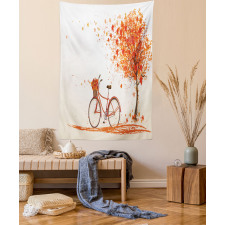 Orange Autumn Tree Tapestry