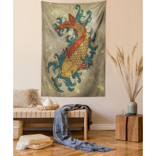 Koi Fish Art Tapestry