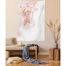 Pink Floral Tapestry