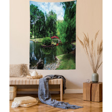 Japanese Garden Lake Tapestry