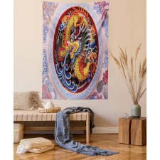 Chinese Dragon Mythical Tapestry