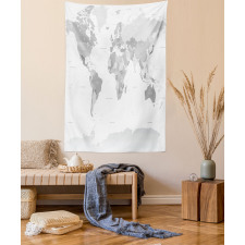 World Map Continent Earth Tapestry