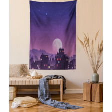 Moon Starry Night Sky Tapestry