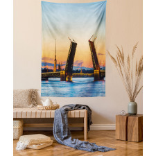 Bridge Seascape Sunset Tapestry