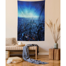 Eiffel Tower Cityscape Tapestry
