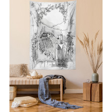 Valley Winery House Art Tapestry