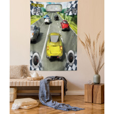 Sports Racing Theme Tapestry