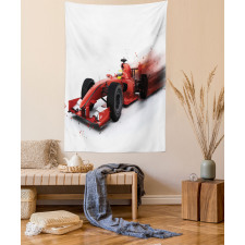 Formula Auto Racing Design Tapestry