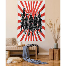 Samurai Ninja Retro Tapestry