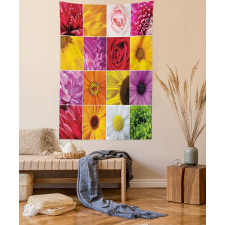 Colorful Flowers Rose Tapestry