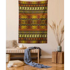 Geometric Indigenous Art Tapestry