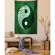 Ying Yang Green Harmony Tapestry