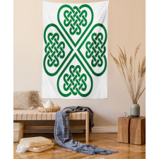 Monochrome Clover Art Tapestry